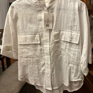 Frame Denim White Button Down Shirt